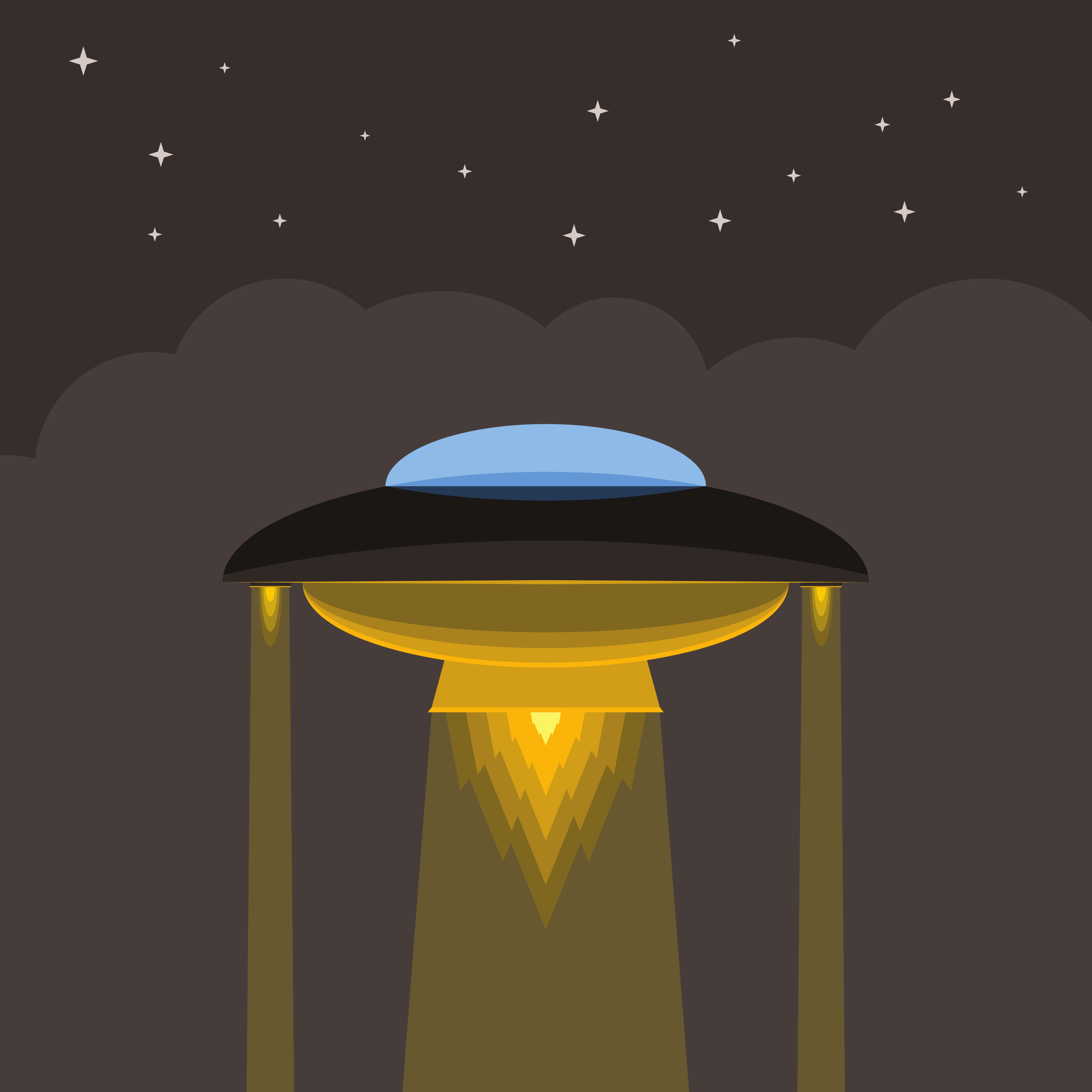 a ufo in the night sky